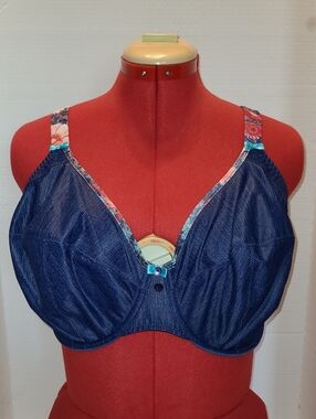 ELOMI BOUTIQUE LARGE CUP Navy Blue Full Coverage Women's Bra US-38H/UK38H